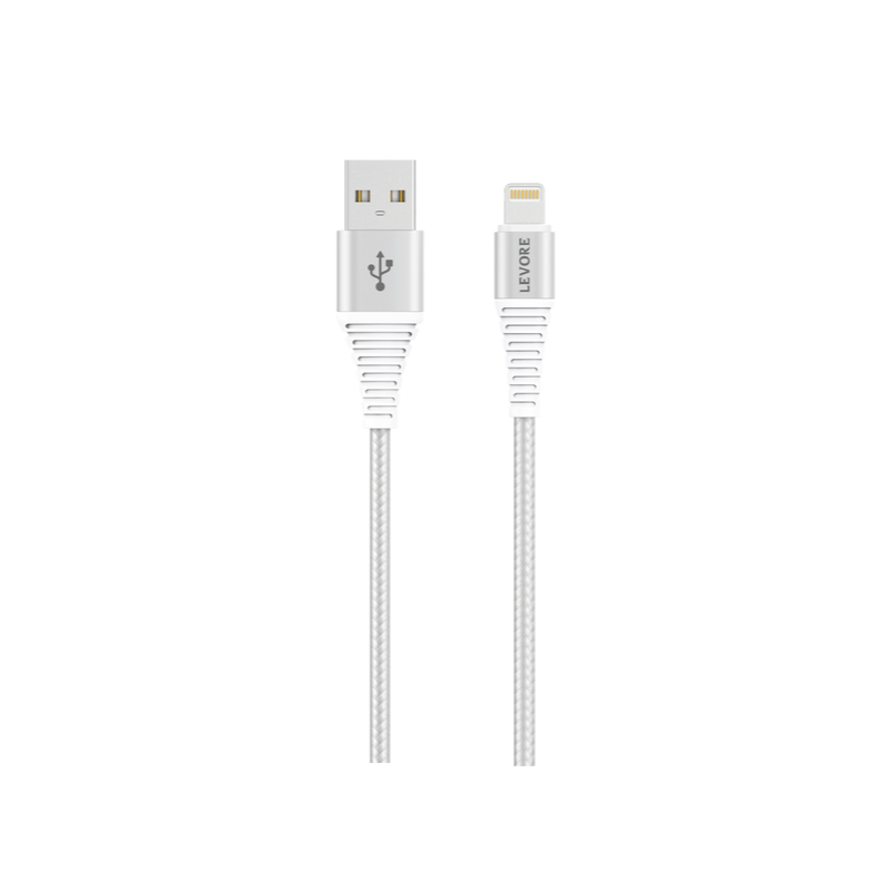 LEVORE WHITE 1000MM 12W LIGHTNING TO USB