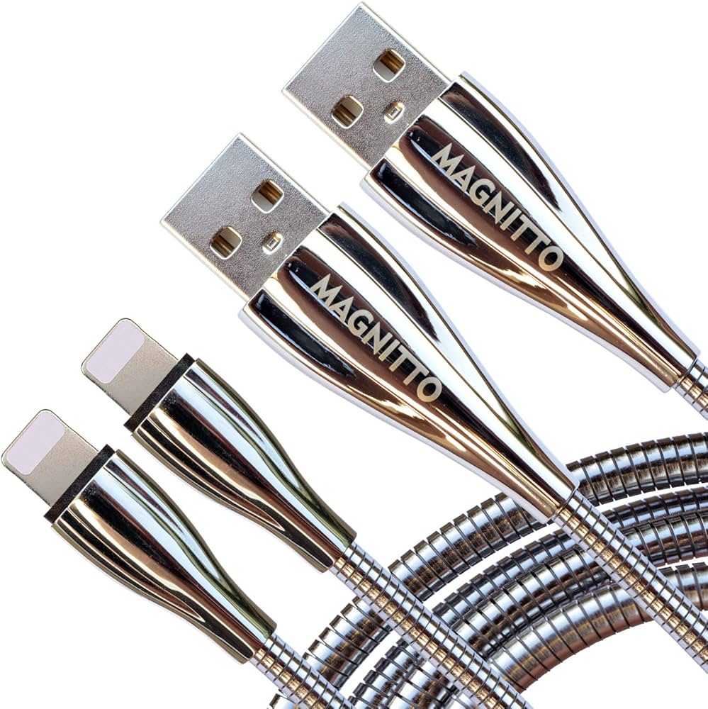 RECRSI USB - LIGHTNING  METAL BRAIDED THREAD